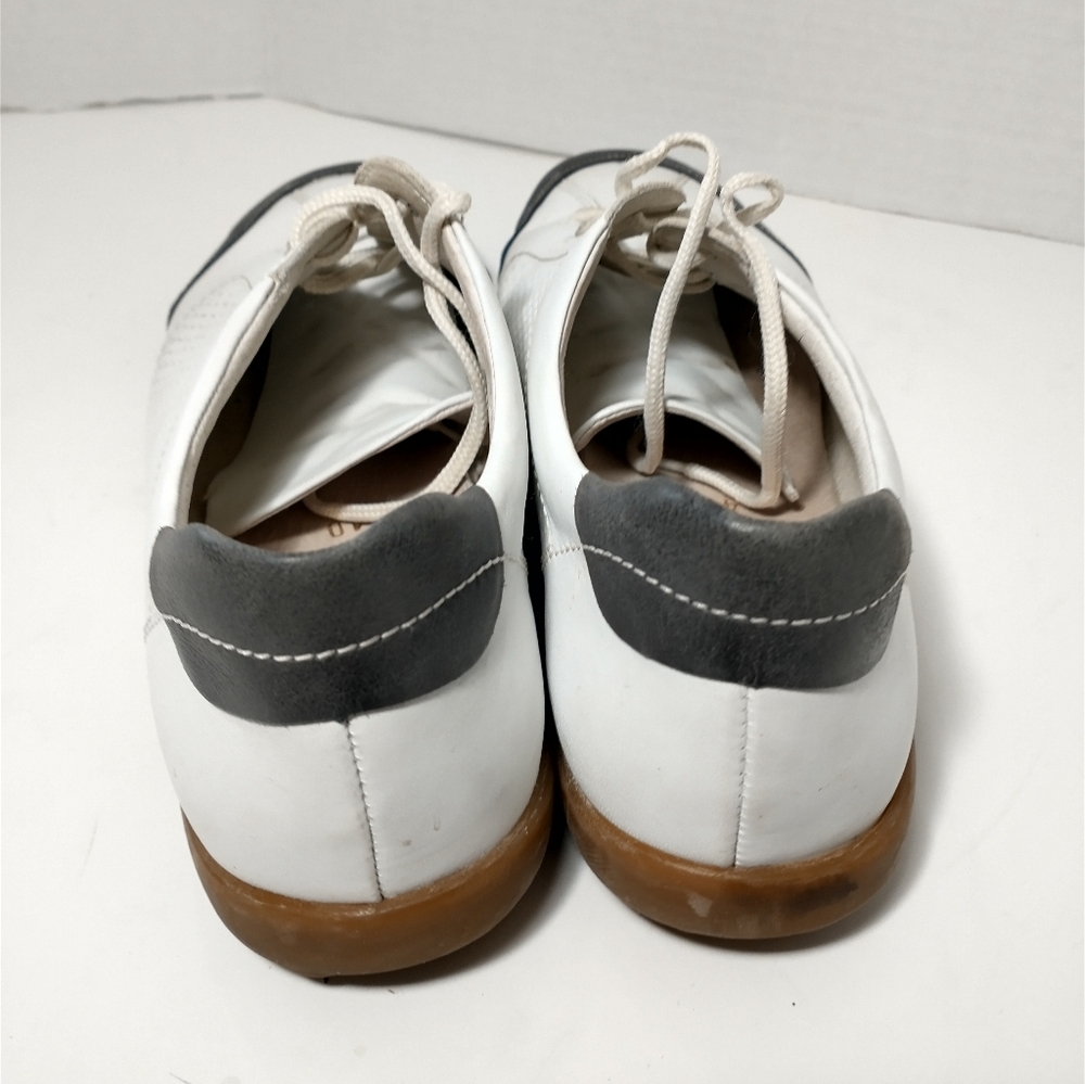 Rieker Nikita White and Gray Casual Leather Sneakers, Euro 40, US Size 9 - Picture 3 of 14